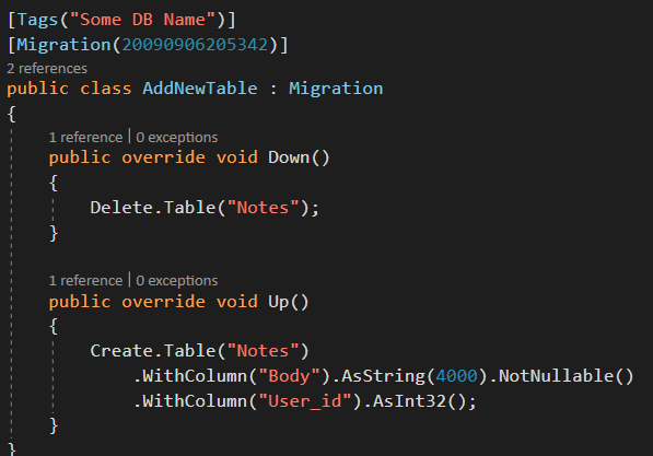 use multiple databases for FluentMigrator in ASP.NET Core